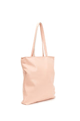 Tote bag in light pink leather