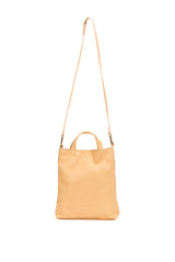 Mini Tote bag in beige vetegable tanned leather