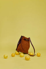 small Shoulder bag in brown and Bordeaux