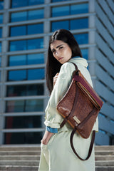 WOMEN BACKPACK BROWN LEATHER