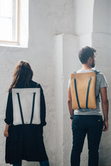 couple backpack LAPTOP grey and camel