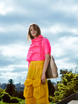 backpack bag grey and lighter pink