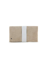 light grey clutch bag