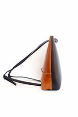 tote backpack brown leather women