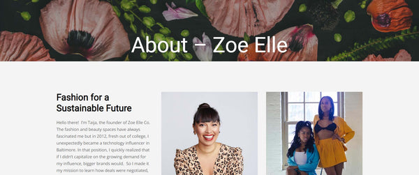 zoe elle sustainable fashion blog