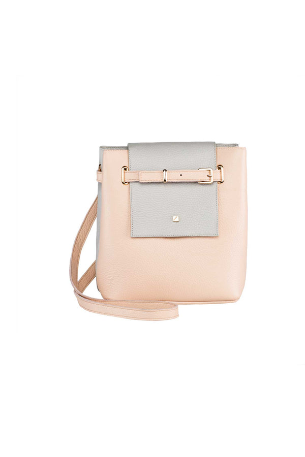 shoulder bag in pink and ligth grey 